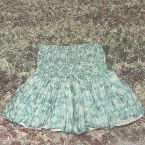 Blue and White mini skirt